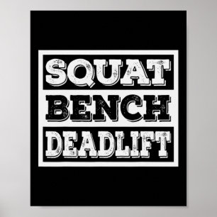 Weightfting Squat Bench Deadlift Workout Gym Wei Poster