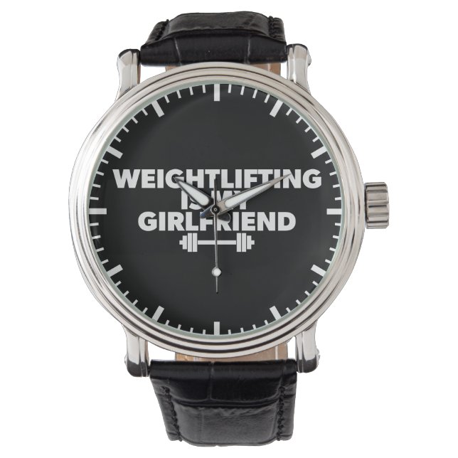 Weightheben ist meine Freundin - Funny Workout Armbanduhr (Vorderseite)