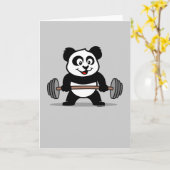 Weightheben Panda Karte (Gelbe Blume)