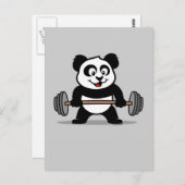 Weightheben Panda Postkarte (Vorne/Hinten)