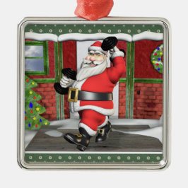 Weighthieben Santa Premium Square Ornament