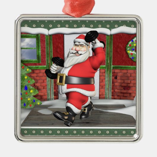 Weighthieben Santa Premium Square Ornament (Vorne)
