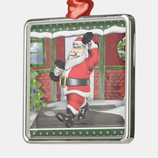 Weighthieben Santa Premium Square Ornament (Links)