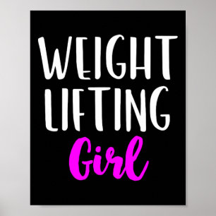 Weighthiebende Girl Women Weightlifter-Bodybuildin Poster