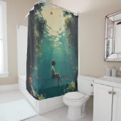 🌊 Weightless Reverie - Surrealistische Dreamscape Duschvorhang (Beispiel)