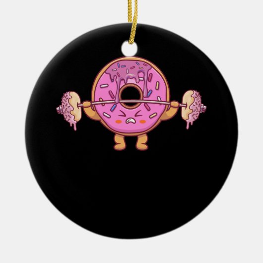 Weightlifing Barbell Funny Workout Gym Weightlifte Keramik Ornament (Vorne)