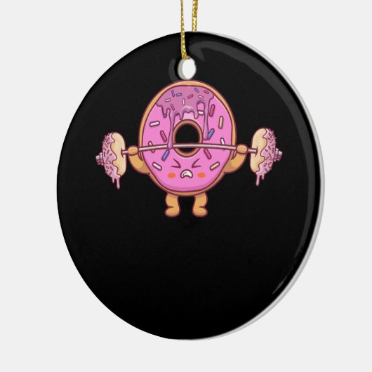 Weightlifing Barbell Funny Workout Gym Weightlifte Keramik Ornament (Links)