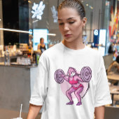 Weightlift Bunny Cartoon T-Shirt