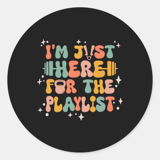 Weightlift Funny Gym Workout Women Übungen Runder Aufkleber (Vorderseite)