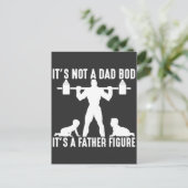 Weightlift Vater Bod Baby Dumbell Bodybuilder Postkarte (Stehend Vorderseite)