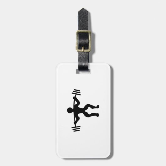 Weightlifter-anhebende Gewichte Gepäckanhänger (Vorderseite vertikal)