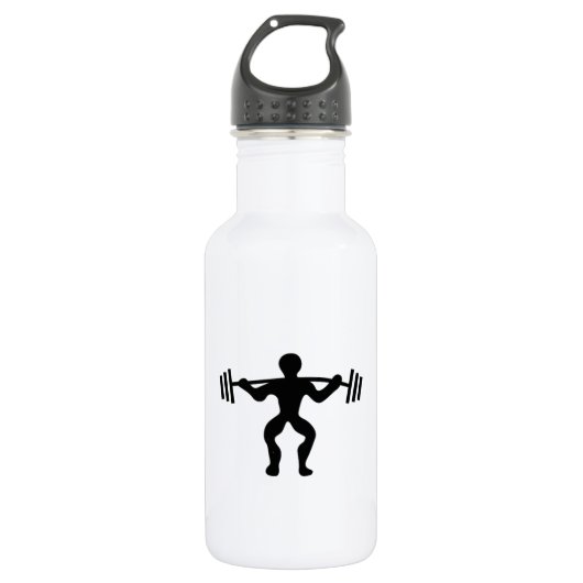 Weightlifter-anhebende Gewichte Trinkflasche (Vorderseite)
