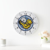 Weightlifter Barbell Curl Große Wanduhr (Zuhause)