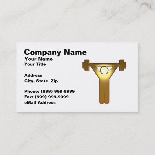 Weightlifter des Gold3d Visitenkarte (Vorderseite)