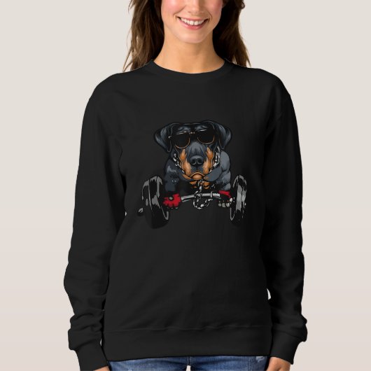 Weightlifter Doberman - Hund L Sweatshirt (Vorderseite)