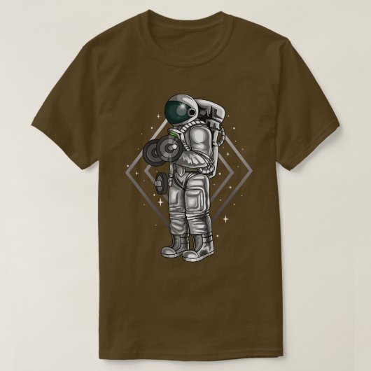 Weightlifter Future Astronaut Fitness Workout Exer T-Shirt (Design vorne)