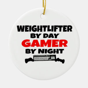 Weightlifter Gamer Keramikornament
