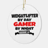 Weightlifter Gamer Keramikornament (Links)