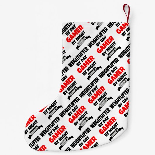Weightlifter Gamer Kleiner Weihnachtsstrumpf (Rückseite)