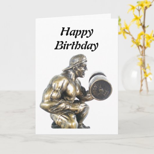 Weightlifter Karte (Gelbe Blume)