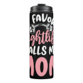 Weightlifter nennt mich Mama Graphic Thermosbecher (Vorderseite)