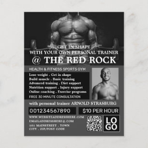 Weightlifter, Personal Trainer, Gym Advertising Flyer