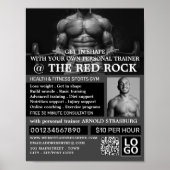 Weightlifter, Personal Trainer, Gym Advertising Poster (Vorne)
