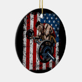 Weightlifter-Prediger-Locken-Turnhalle Keramikornament (Rechts)