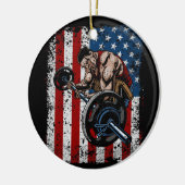 Weightlifter-Prediger-Locken-Turnhalle Keramikornament (Links)