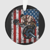 Weightlifter-Prediger-Locken-Turnhalle Ornament (Vorderseite)