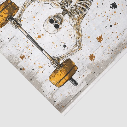 Weightlifter Skeleton Pumping Iron AJ8 Decoupage Seidenpapier (Ausschnitt)