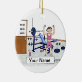 Weightlifter - weiblich, personalisiertes keramik ornament (Rechts)