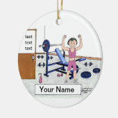 Weightlifter - weiblich, personalisiertes keramik ornament (Links)