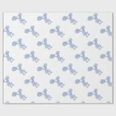 Weightlifteranhebende Barbell-Monolinie Geschenkpapier (Flach)