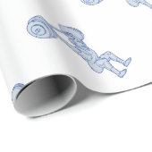 Weightlifteranhebende Barbell-Monolinie Geschenkpapier (Rolleneckpunkt)