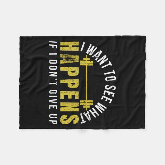 Weightlifting Bodybuilder Muscle Barbell Exercise Fleecedecke (Vorderseite (Horizontal))