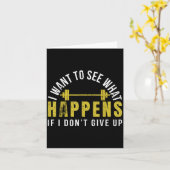 Weightlifting Bodybuilder Muscle Barbell Exercise  Karte (Gelbe Blume)