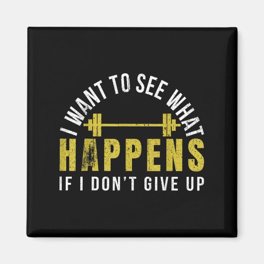 Weightlifting Bodybuilder Muscle Barbell Exercise Magnet (Vorne)