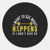 Weightlifting Bodybuilder Muscle Barbell Exercise  Runder Aufkleber (Vorderseite)