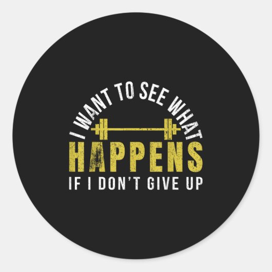 Weightlifting Bodybuilder Muscle Barbell Exercise  Runder Aufkleber (Vorderseite)