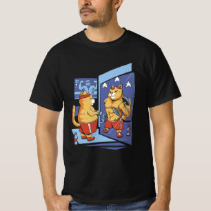 Weightlifting cat training at the gym fitness cat T-Shirt