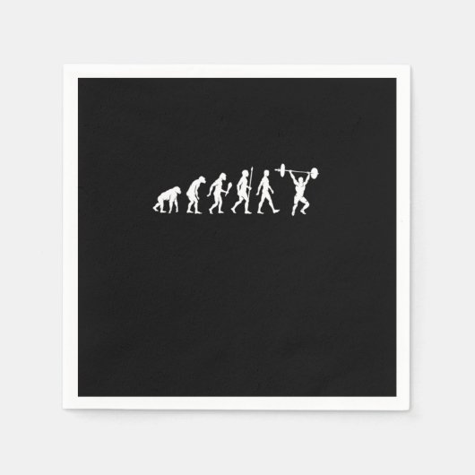 Weightlifting Evolution Weightlifter Gym Gift Serviette (Vorderseite)