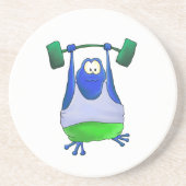 Weightlifting-Frosch Getränkeuntersetzer (Vorne)