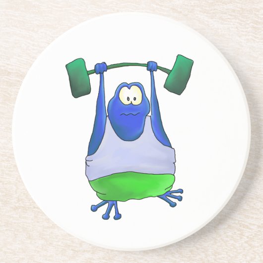Weightlifting-Frosch Getränkeuntersetzer (Vorne)