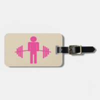 Weightlifting-Gepäckanhänger im Rosa