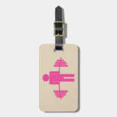 Weightlifting-Gepäckanhänger im Rosa Gepäckanhänger (Vorderseite vertikal)