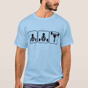 Weightlifting in den Symbolen T-Shirt