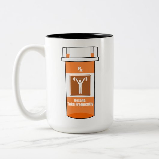 Weightlifting Is My Drug Zweifarbige Tasse (Links)