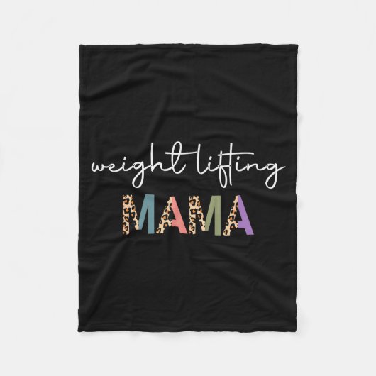 Weightlifting Mama Women Gift - Funny Weightlifter Fleecedecke (Vorderseite)