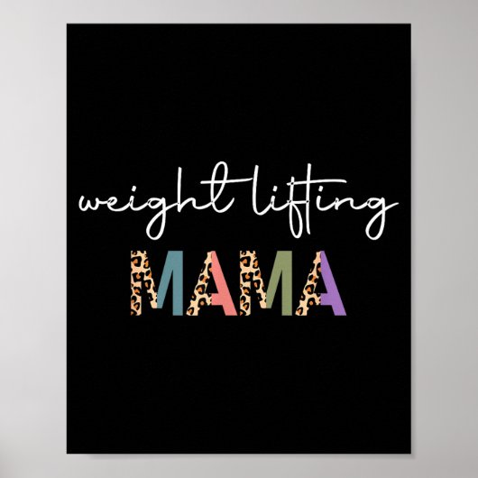 Weightlifting Mama Women Gift - Funny Weightlifter Poster (Vorne)